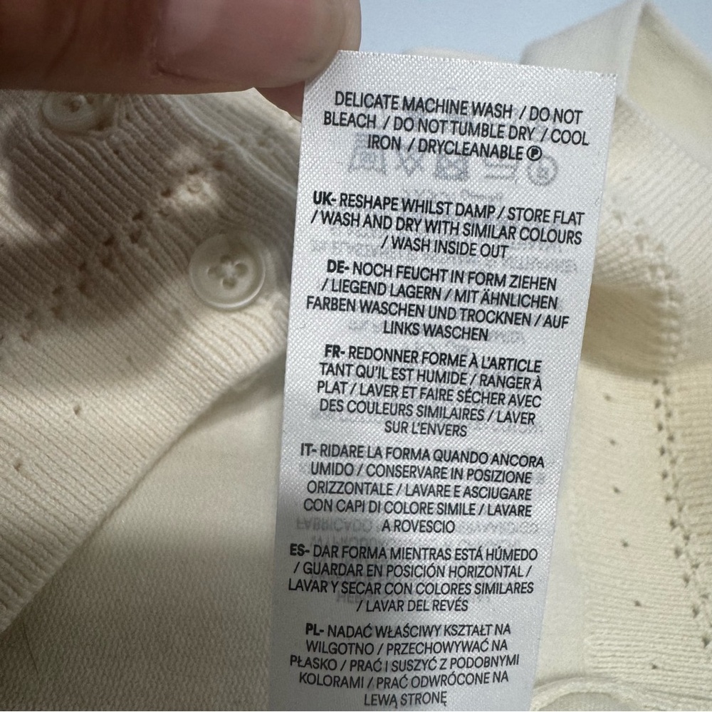 New Boden Catriona Cream Button Down Women's Cardigan Size Medium - Picture 14 of 16